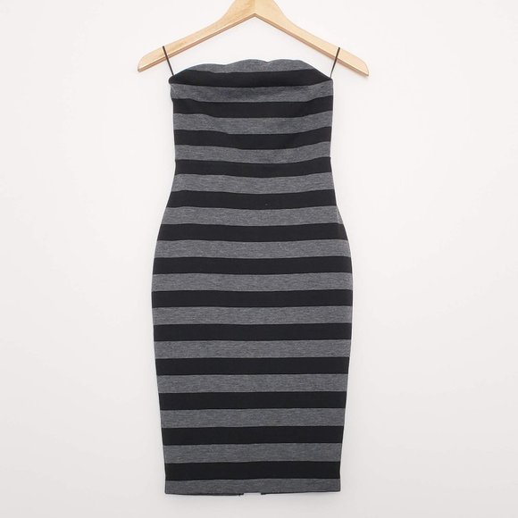 Express Women's Striped Stretch Knit Tube Dress - Picture 3 of 6